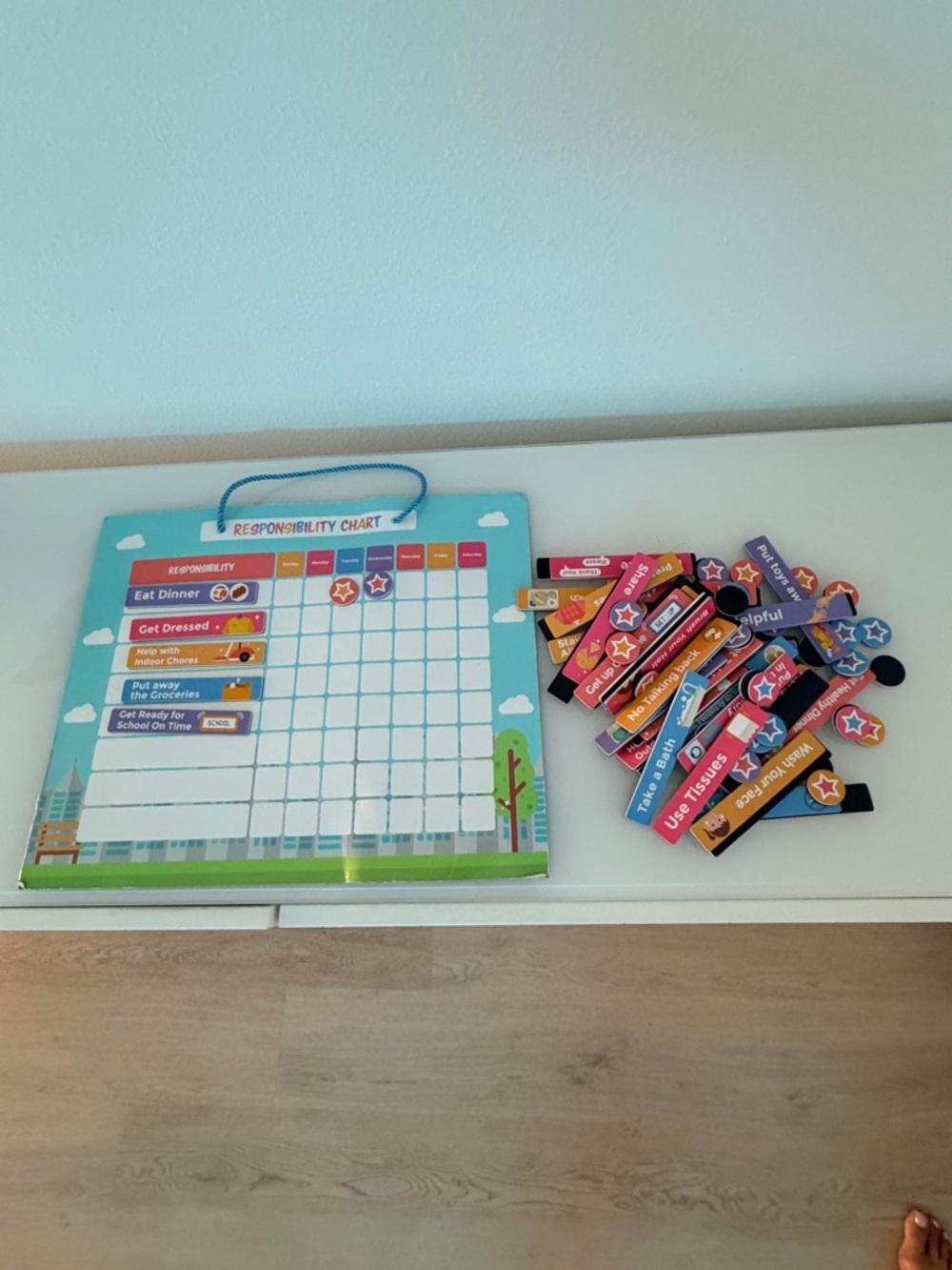 Children's Responsibility Chore Chart for Kids Family Home